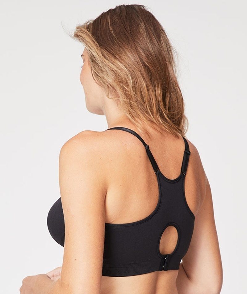 Cake Maternity Cotton Candy Seamless Sleep & Yoga Nursing Bra - Black Bras